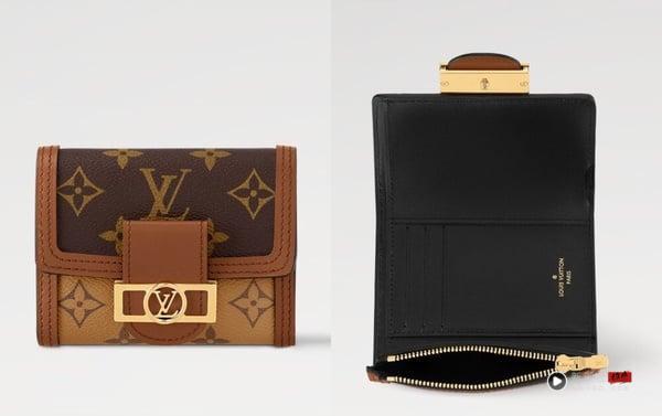 2025 LV 皮夹推荐|男女经典款、热门新款价格总整理,一篇搞懂入门必买指南! 内容图17 新潮社-实时最新热点娱乐时尚美妆等新闻资讯网站! LV Dauphine小型钱包,结合Monogram与Monogram Reverse帆布,并有标志性的Dauphine磁石扣