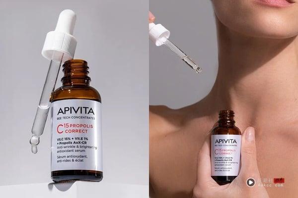 “维他命C精华液”怎么选?功效、浓度、用法解析+16款亮白淡斑精华推荐 内容图12 新潮社-实时最新热点娱乐时尚美妆等新闻资讯网站! APIVITA蜂能C15焕亮弹力精华