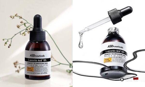 “维他命C精华液”怎么选?功效、浓度、用法解析+16款亮白淡斑精华推荐 内容图16 新潮社-实时最新热点娱乐时尚美妆等新闻资讯网站! 维他命C精华液推荐10:ASDceuticals 左旋维他命C10高效紧致精华