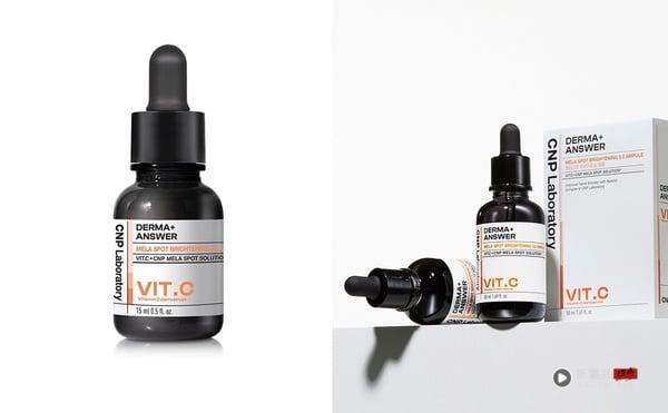 “维他命C精华液”怎么选?功效、浓度、用法解析+16款亮白淡斑精华推荐 内容图14 新潮社-实时最新热点娱乐时尚美妆等新闻资讯网站! 维他命C精华液推荐8:CNP专业维他命C净亮安瓶