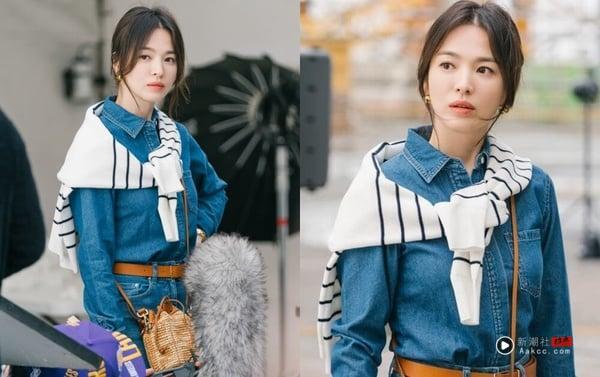 衬衫穿搭攻略!从白衬衫到牛仔衬衫,20大实用搭法+80种穿搭时髦范本,轻松驾驭! 内容图19 新潮社-实时最新热点娱乐时尚美妆等新闻资讯网站! 韩剧《现正分手中》宋慧乔穿搭,在牛仔衬衫外披挂一件米色针织衫,打造温柔随性的叠穿风格。