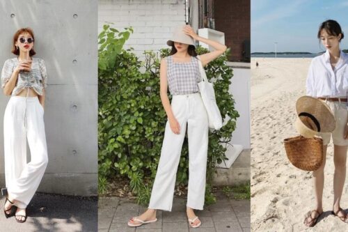 黑色紧身裤吸热又不透气！换上 “浅色系”裤款穿搭，打造夏日的清爽感