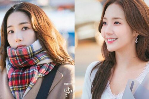 温柔小姊姊穿搭法：朴敏英《天气好的话，我会去找你》粉色毛衣、小白鞋，气质完胜！