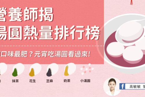 吃一颗汤圆要快走 20 分钟才能消耗热量？高敏敏营养师提供正确吃法，享美食也能兼顾健康