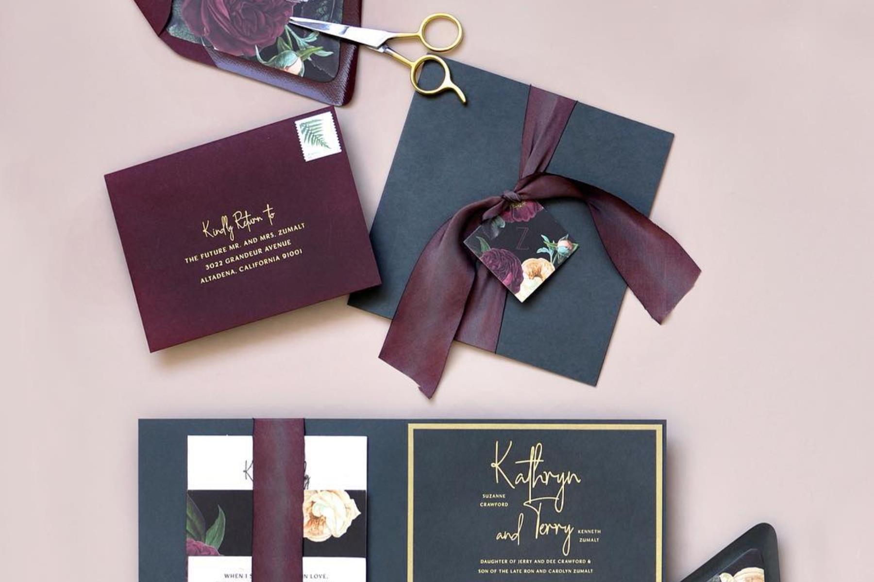 Smitten on Paper:一张浪漫优雅的婚礼邀请函,充分展现新人的品味与质感 内容图5 女神网-大潮社TV实时追踪属于女人新资讯的综合网站! FotoJet (60)