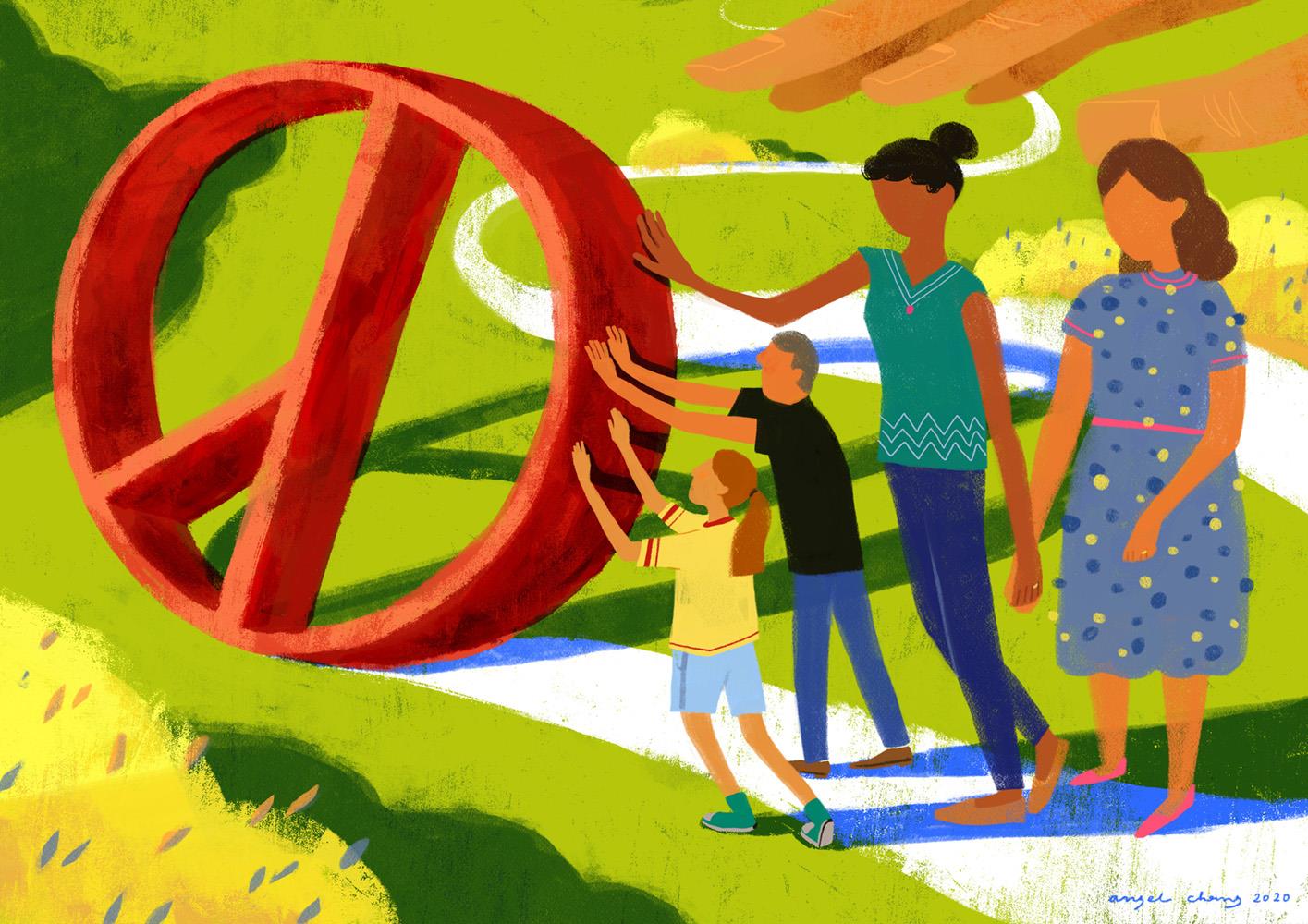 与其不断焦虑,不如挺身勇敢!插画家 Angel Chang 化不安为力量,用视觉创作传递真实与感受 内容图4 女神网-大潮社TV实时追踪属于女人新资讯的综合网站! AC_work05_go home and vote