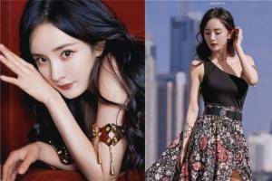 杨幂“下身全空”！超高衩辣晒大腿根　风一吹网惊：走光了