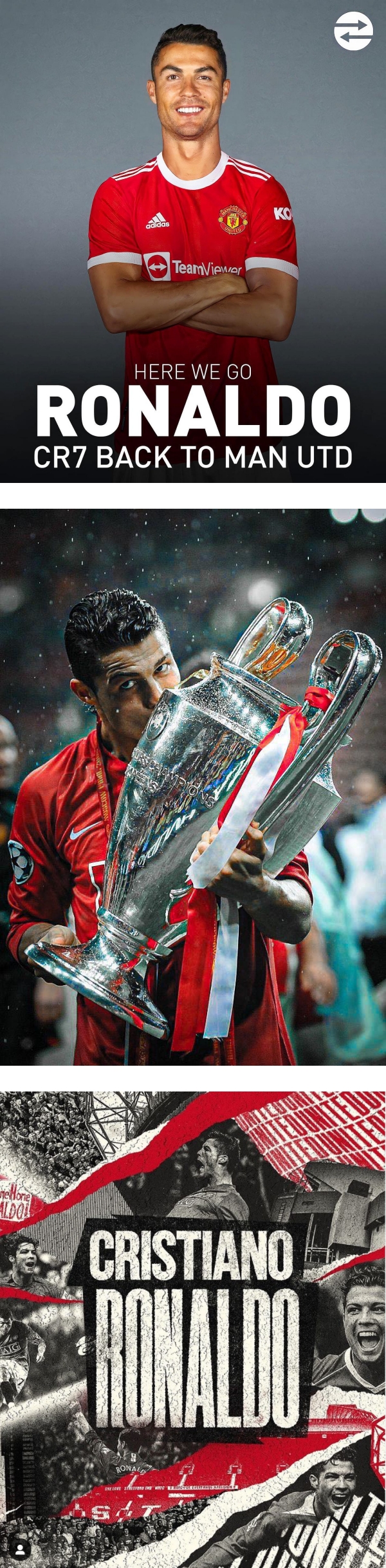 Bernard邱文博、Joe曾耀祖花式庆祝C罗重返曼联!“今天走路风很大” 内容图1 潮品文-大潮社旗下实时最新热点娱乐时尚数码等新闻资讯网站!