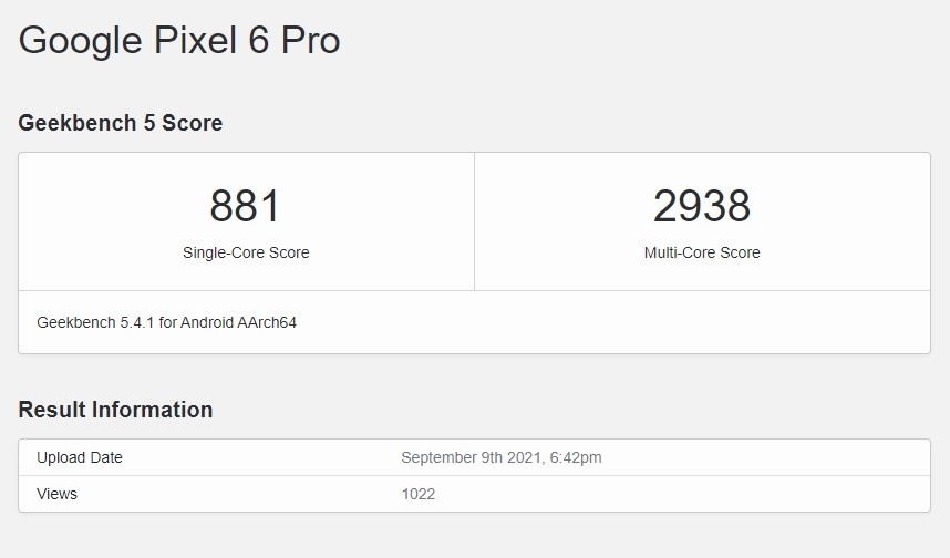 Google Pixel 6 Pro 跑分疑似曝光！自家晶片效能接近高通 S865 数码科技 图2张