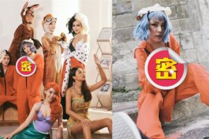 熊熊万圣节辣扮“纸房子”爆乳抢匪！网嗨：想被她绑架