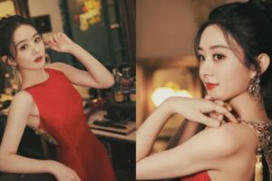 赵丽颖晒“纤细曲线”　被抓包是“过季礼服”网友却赞到爆