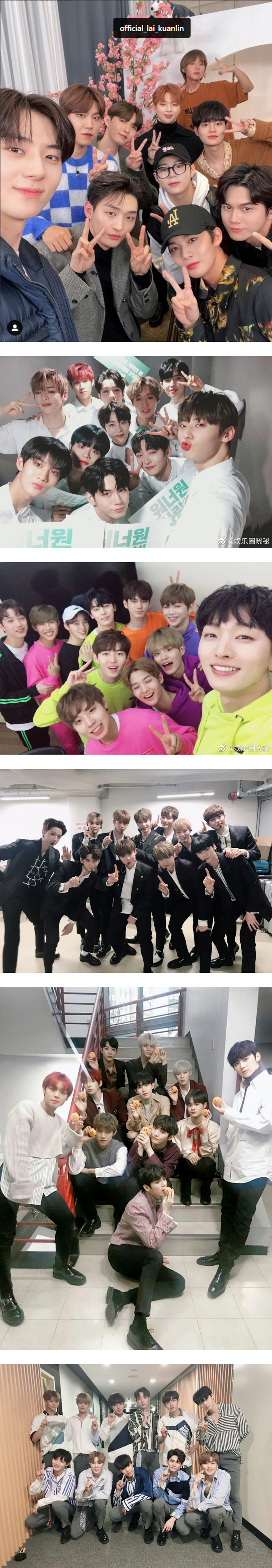 暌违2年11个月...Wanna One 10缺1合体了！ 金在奂的tag超有团魂 娱乐资讯 图2张