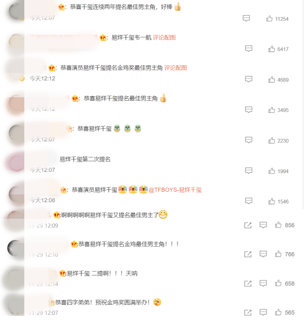 最棒的21岁生日礼物！易烊千玺《小红花》获最佳男主角提名 娱乐资讯 图3张