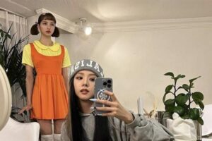 Lisa万圣节变《鱿鱼》Q版木头人！本尊竟被她神复制