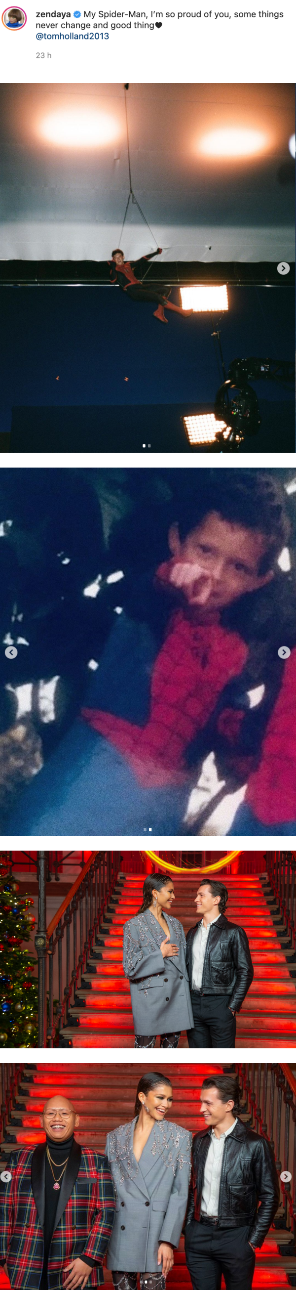 《Spider-Man：No Way Home》一票难求！Zendaya 晒Tom Holland 儿时嫩照狂撒狗粮 娱乐资讯 图2张