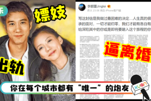 李靓蕾长文控诉王力宏嫖妓、约炮、与多人关系混乱 两人离婚主因曝光！