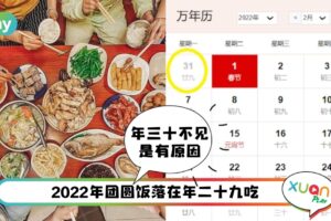 科普 I 2022新年为什么没有年三十？接下来这5年的年三十也会消失！