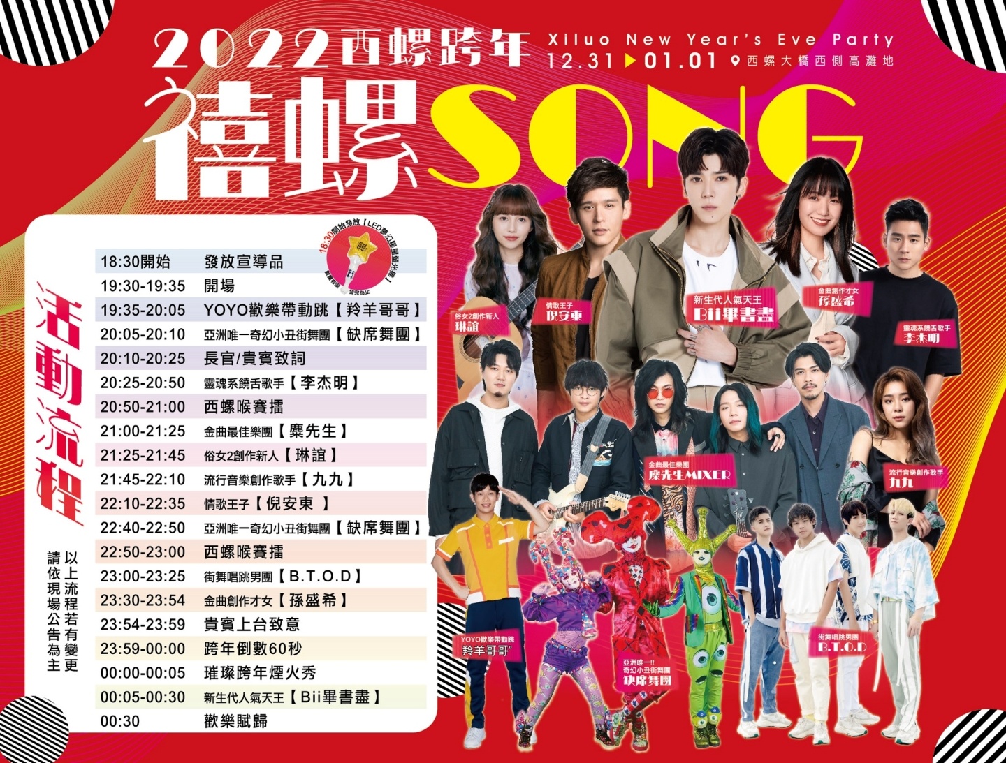 2022 跨年晚会直播平台统整！表演几点开始、大咖艺人有哪些？