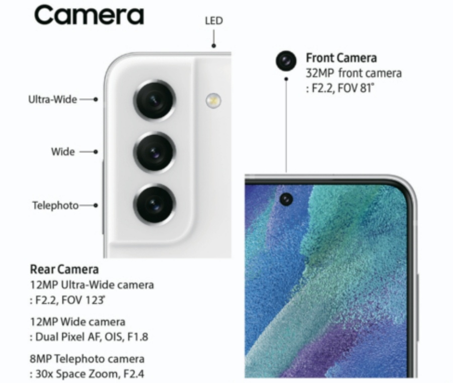 三星轻旗舰新机‘ Galaxy S21 FE ’正式登场!推出四款缤纷新色,重点规格带你一次看 内容图3 潮品文-大潮社旗下实时最新热点娱乐时尚数码等新闻资讯网站! 三星轻旗舰新机‘ Galaxy S21 FE ’正式登场!推出四款缤纷新色,重点规格带你一次看