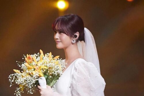 杨丞琳绝美“婚纱照”曝光！半截头纱+露背　网赞：美翻了