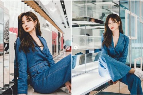 安心亚里面没穿！“深Ｖ泄深沟”狂露侧胸险走光　网嗨翻了