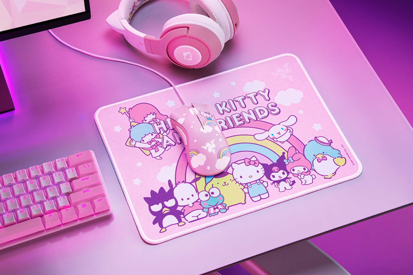 太粉太可爱!Razer 推出 Hello Kitty 系列电竞周边 无线耳机、鼠标、电竞椅通通都有 内容图5 潮品文-大潮社旗下实时最新热点娱乐时尚数码等新闻资讯网站! 太粉太可爱!Razer 推出 Hello Kitty 系列电竞周边 无线耳机、鼠标、电竞椅通通都有