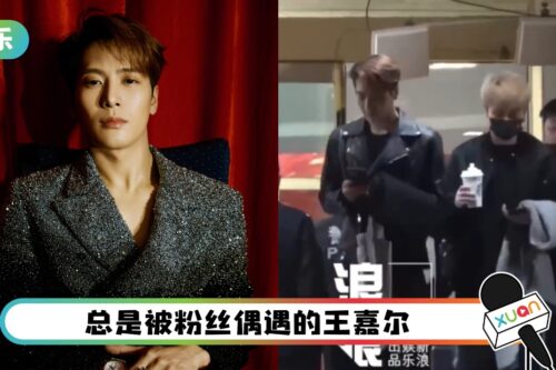 王嘉尔春晚联排下班！心情极好 大方和粉丝自拍