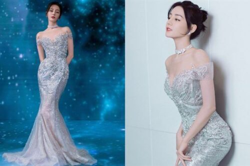 迪丽热巴瘦又有胸！穿“星空透视装”前后全空　曝超狂腰臀