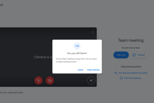 Google Meet 加入新功能！会议结束后将跳出温馨提醒：请在两分钟内离开