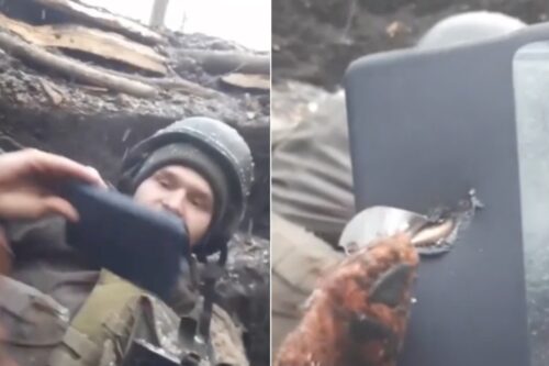 三星手机替乌克兰士兵挡下子弹？外媒推测型号有可能是 Galaxy S21 FE 或 Galaxy S20+