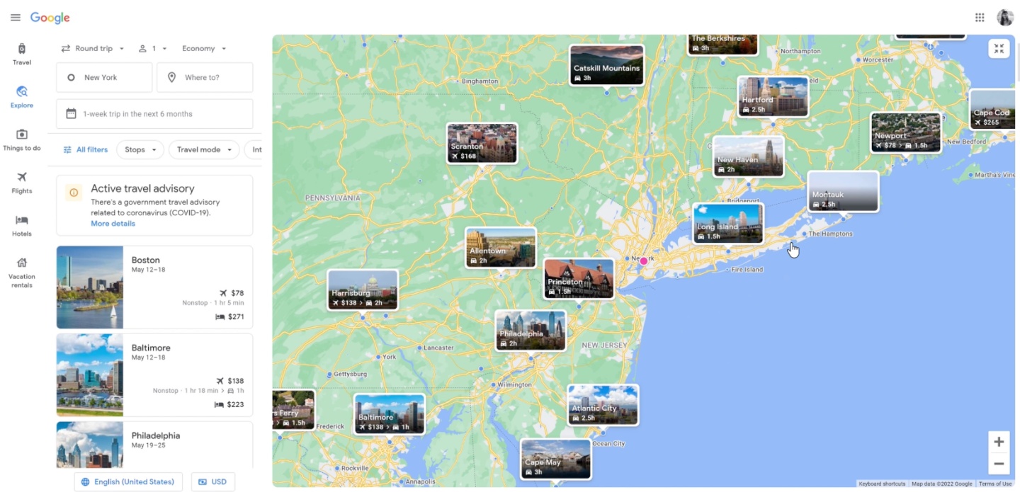Google 旅游推出更新!找便宜机票更方便、还可轻松查询 15 分钟内就可走到的景点 内容图3 潮品文-大潮社旗下实时最新热点娱乐时尚数码等新闻资讯网站! Google 旅游推出更新!找便宜机票更方便、还可轻松查询 15 分钟内就可走到的景点