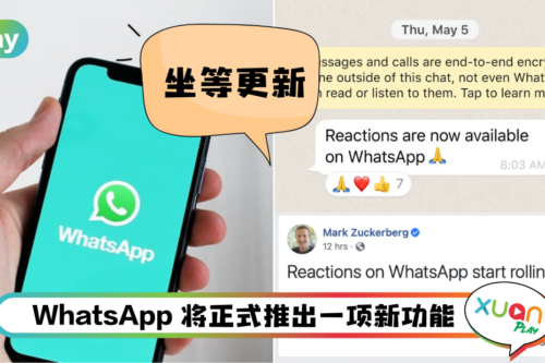 News I WhatsApp“Reactions”功能来了！6个表情符号对信息做出反应！