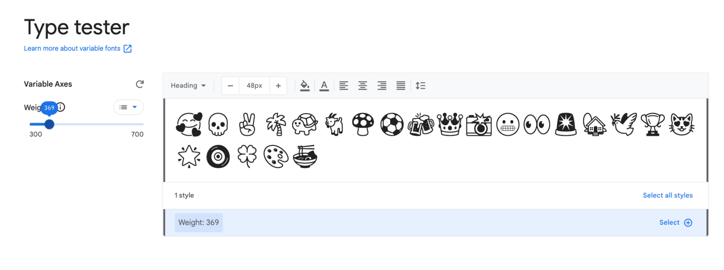 Google Fonts 推出全新‘ Noto Emoji ’!黑白线条设计超俐落 线上就能免费下载 内容图5 潮品文-大潮社旗下实时最新热点娱乐时尚数码等新闻资讯网站! Google Fonts 推出全新‘ Noto Emoji ’!黑白线条设计超俐落 线上就能免费下载