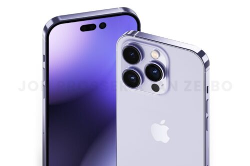 iPhone 14 Pro 渲染图流出！今年可能会看到具有‘ 惊叹号 ’挖孔萤幕的淡紫色 iPhone