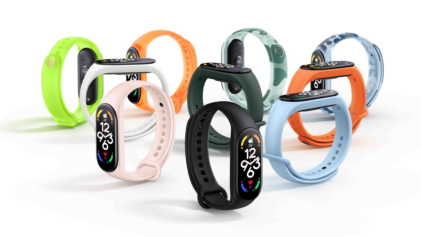 小米手环 7 将于 6/1 开放预购!售价新台币 1,195 元,同步推出迷彩、萤光两种特别款腕带 内容图2 潮品文-大潮社旗下实时最新热点娱乐时尚数码等新闻资讯网站! 小米手环 7 将于 6/1 开放预购!售价新台币 1,195 元,同步推出迷彩、萤光两种特别款腕带