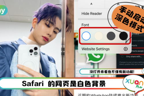 Tips I 如何开启Safari“深色模式”？教你3个步骤换背景颜色让眼睛更舒服！