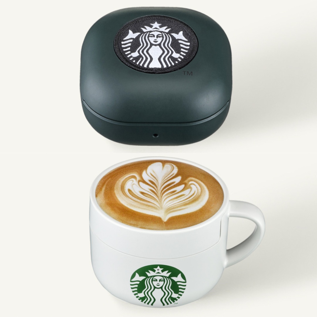 三星 Galaxy S22 携手星巴克，推出限量联名款商品：手机壳、蓝牙耳机充电壳通通染上星巴克绿啦～