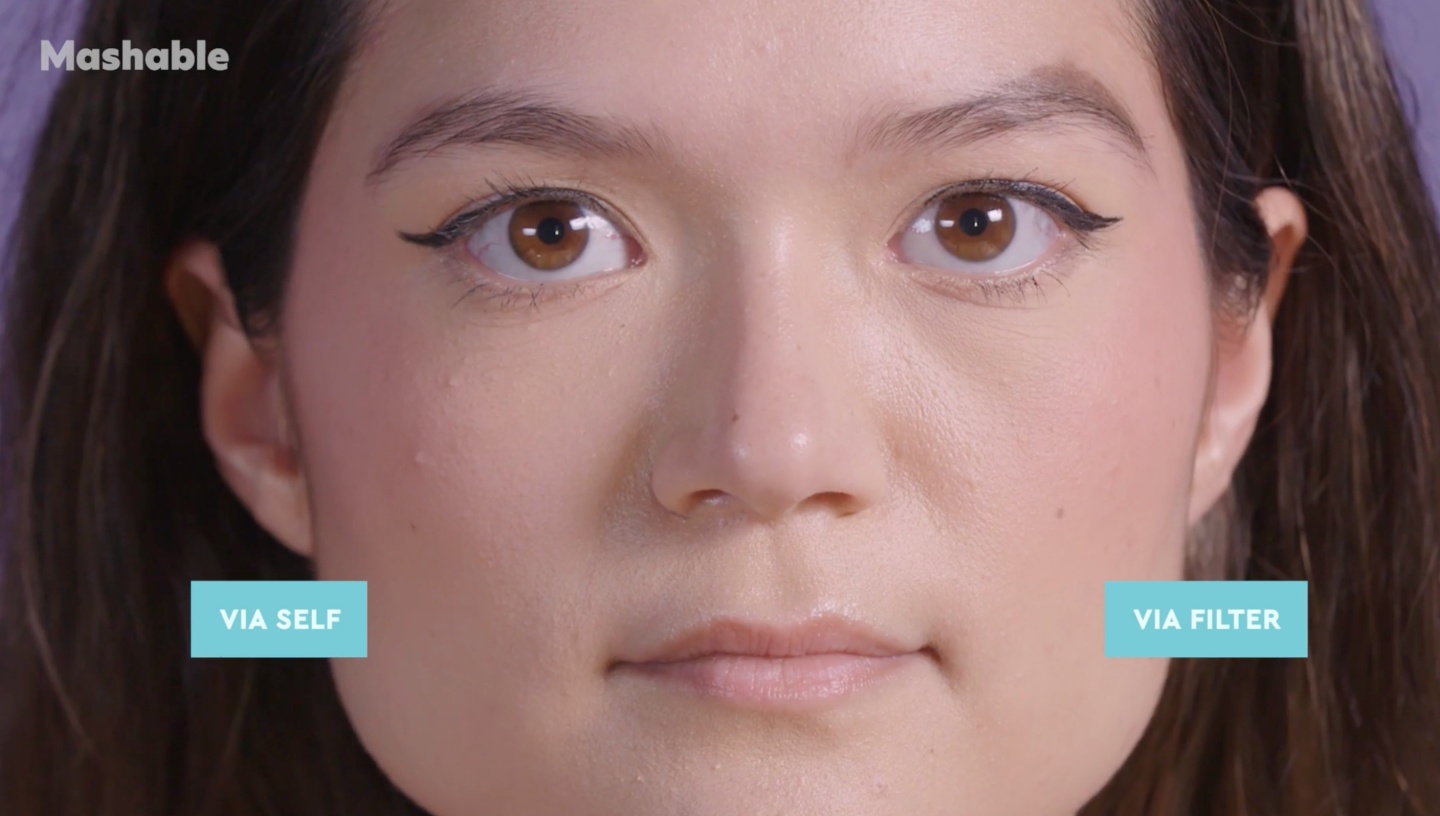 用抖音美颜滤镜学化妆?眉毛、眼线、修容一样都不少 内容图4 潮品文-大潮社旗下实时最新热点娱乐时尚数码等新闻资讯网站! 用抖音美颜滤镜学化妆?眉毛、眼线、修容一样都不少