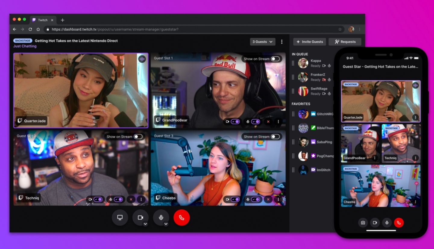 Twitch 测试新功能!‘ Guest Star ’让你跟喜欢的直播主一起开播 内容图1 潮品文-大潮社旗下实时最新热点娱乐时尚数码等新闻资讯网站! Twitch 测试新功能!‘ Guest Star ’让你跟喜欢的直播主一起开播