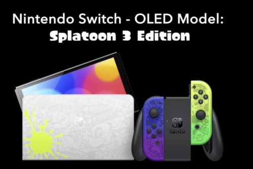 任天堂《漆弹大作战 3》 Switch OLED 亮相！上面印有满满的游戏元素，预计 8/26 开卖