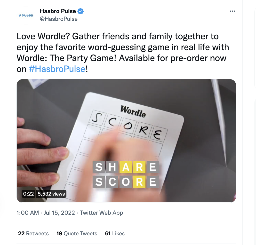 Wordle 变桌游?‘ Wordle:派对游戏 ’网络小游戏搬到桌上多人共享 内容图4 潮品文-大潮社旗下实时最新热点娱乐时尚数码等新闻资讯网站! Wordle 变桌游?‘ Wordle:派对游戏 ’网络小游戏搬到桌上多人共享