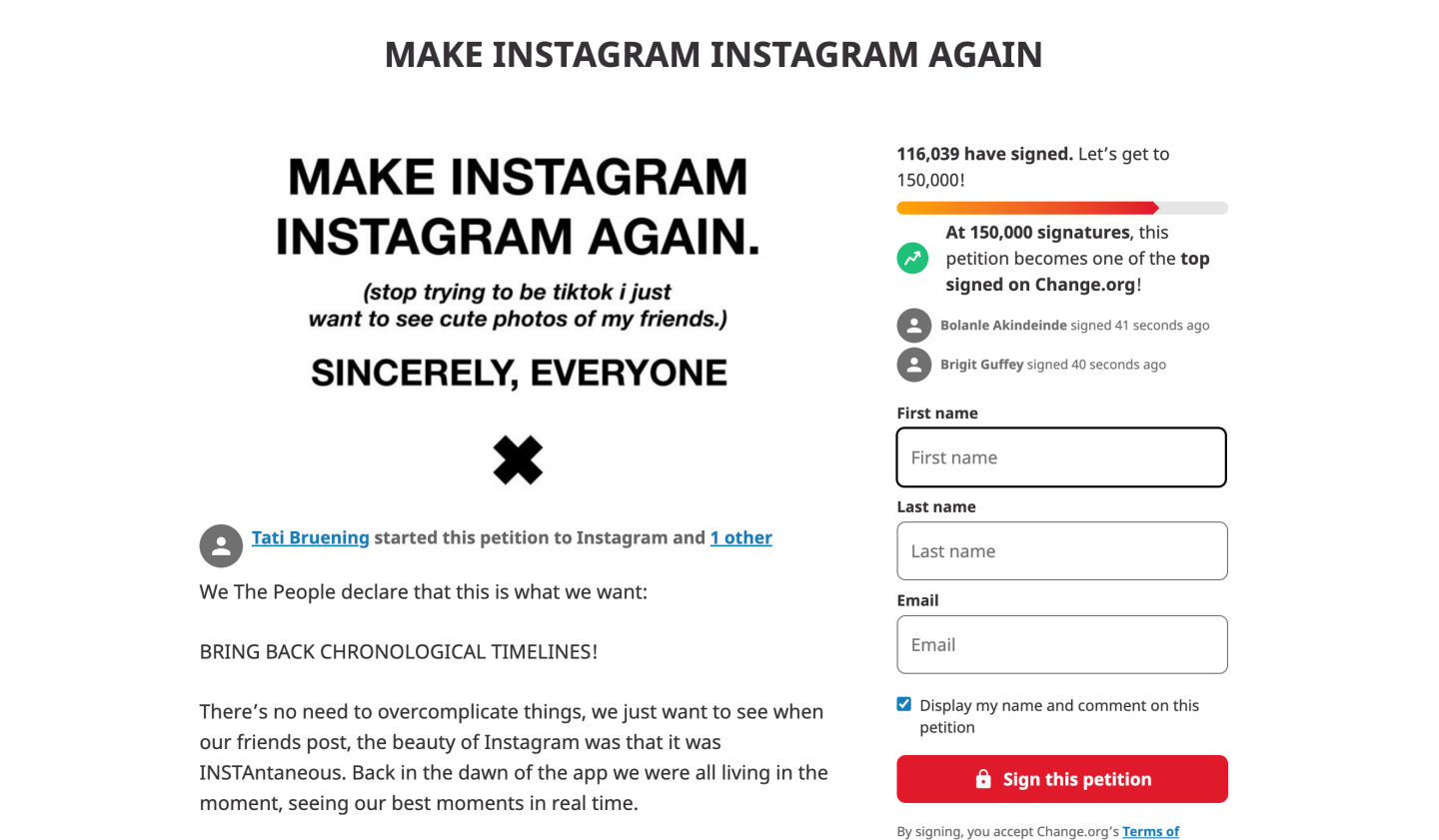 重回旧版 IG 连署赞数破百万!IG 关注第二高网红表明不喜欢现在的 IG 内容图4 潮品文-大潮社旗下实时最新热点娱乐时尚数码等新闻资讯网站! 重回旧版 IG 连署赞数破百万!IG 关注第二高网红表明不喜欢现在的 IG