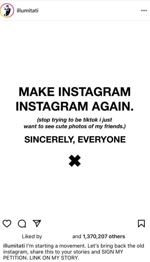 重回旧版 IG 连署赞数破百万!IG 关注第二高网红表明不喜欢现在的 IG 内容图5 潮品文-大潮社旗下实时最新热点娱乐时尚数码等新闻资讯网站! 重回旧版 IG 连署赞数破百万!IG 关注第二高网红表明不喜欢现在的 IG