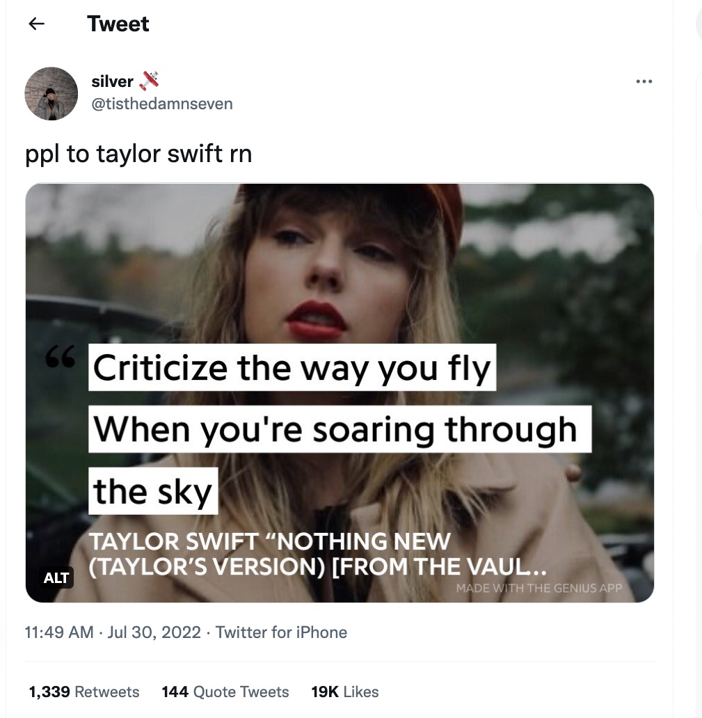 凯莉詹娜私人飞机照拖泰勒丝下水,推特掀起迷因风潮呼吁环保 内容图2 潮品文-大潮社旗下实时最新热点娱乐时尚数码等新闻资讯网站! 凯莉詹娜私人飞机照拖泰勒丝下水,推特掀起迷因风潮呼吁环保