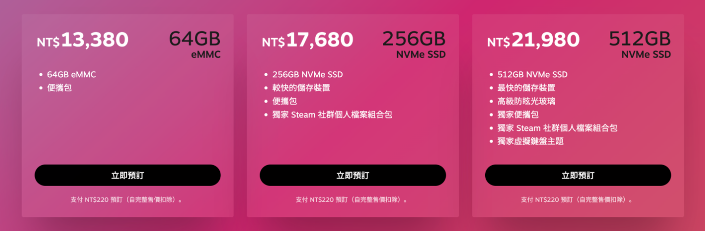 Steam Deck 中国台湾开放预购!最低新台币 13,380 元就能入手 内容图7 潮品文-大潮社旗下实时最新热点娱乐时尚数码等新闻资讯网站! Steam Deck 中国台湾开放预购!最低新台币 13,380 元就能入手