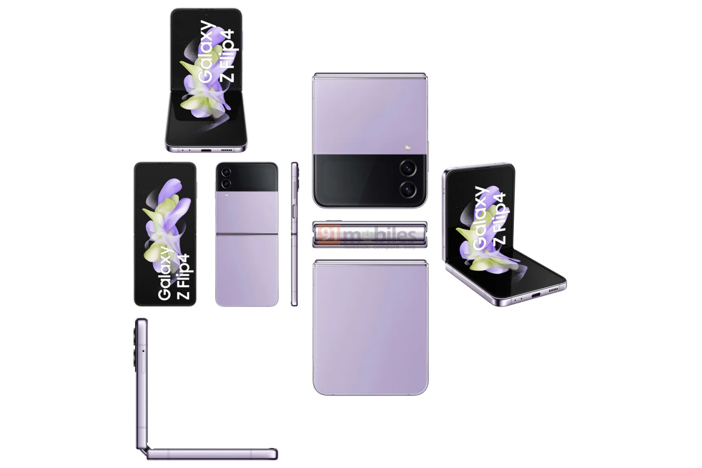 三星 Unpacked 发表会前全新品彩现图抢先看，Galaxy Z Flip 4 规格特色汇整