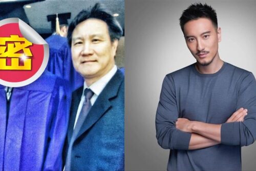 王阳明秀18年前青涩照“父子同框”首曝飘逸长发造型！