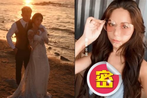 蕾菈拍婚纱收工“胸前泄春光”亲曝做人进度：正在努力中