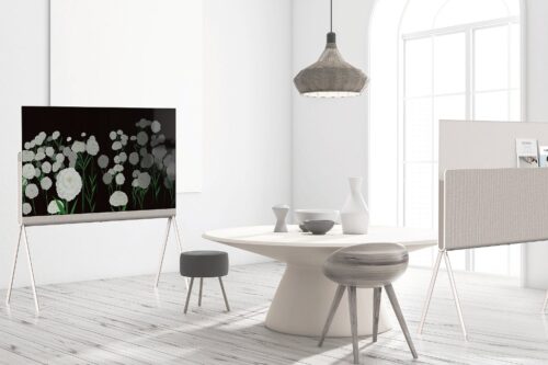 看到还未贩售的漂亮 LG 电视了！家居 Objet 系列的 55 吋 AI 物联网美型电视