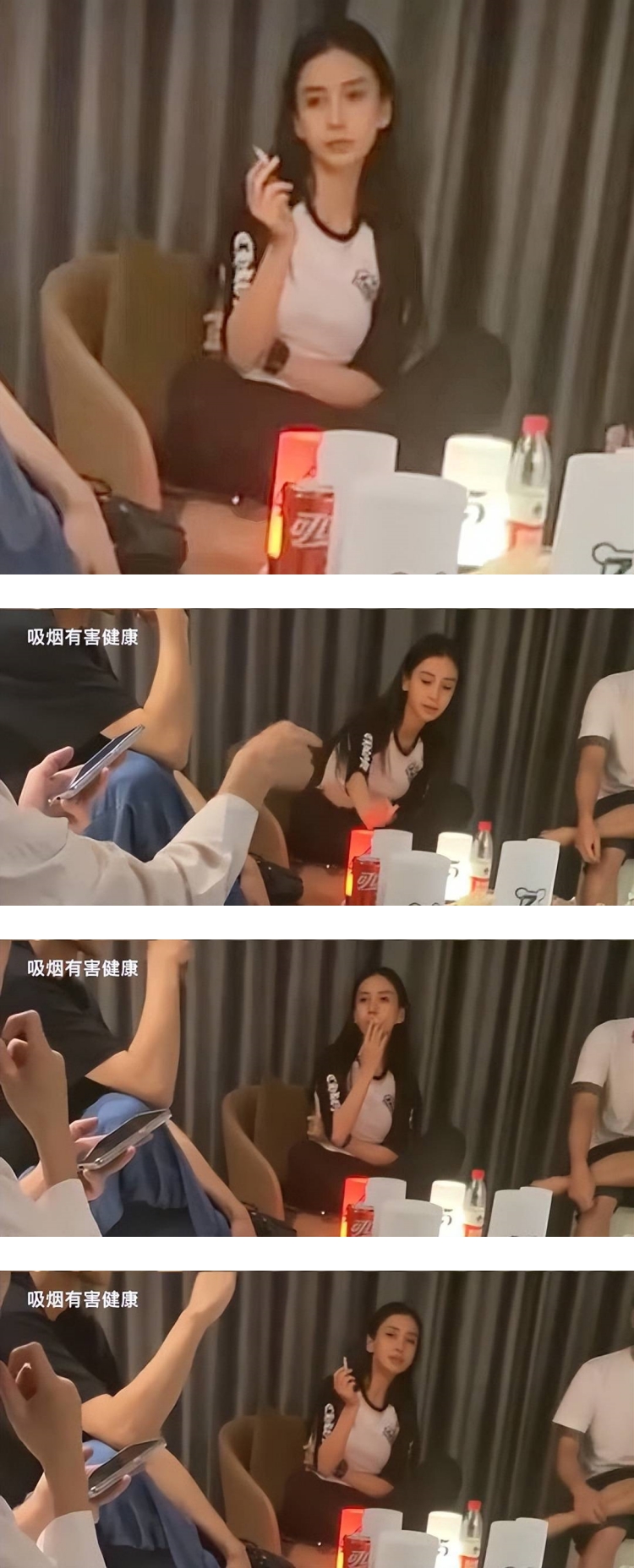 被朋友出卖！ Angelababy盘腿抽烟画面曝光...网吓坏：一看就是老烟枪 娱乐资讯 图2张